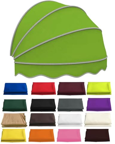 Halvklot för dörrar, galvaniserad ram, solskydd markis för vikbar fönster, baldakin, uteplats, skugga för butik (gräsgrön 130 cm/4,27 fot)