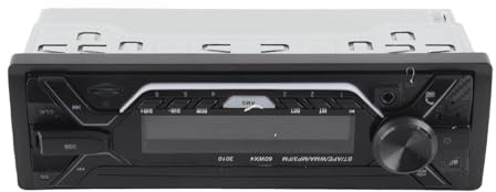 LIYJTK Lecteur Bluetooth pour Voiture, Lecteur MP3 Simple Din 12V/24V, récepteur Radio FM avec rétro-éclairage réglable