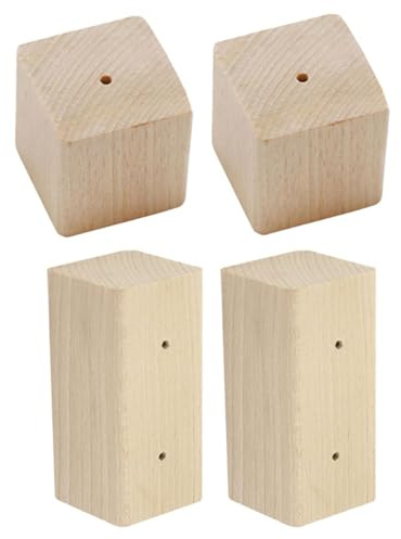 Yardwe 4pcs Wooden Baking Flower Nail Holder Smooth Edges and Comfortable Hand Feeling, Single and Double Hole Flower Display Base for Cake and Cupcake Decorating