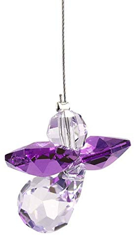 Wild Things Hanging Crystal Guardian Angel Birthstone Suncatcher FEBRUARY - AMETHYST …
