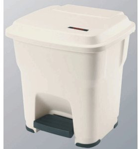 Vileda Hera Contenedor con Pedal, 35 L, Color Beige - 1 Unidad
