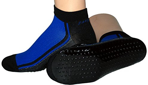 Wasserschuhe rutschfest Schwimmsocken Beach Socks Wattwander Strand Socke, Farben alle:royal/schwarz, Größe:35/38