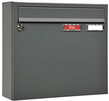 Renz MEFA 132310 Sonate 132 Boîte aux lettres avec serrure Gris basalte 330 x 370 x 108 mm