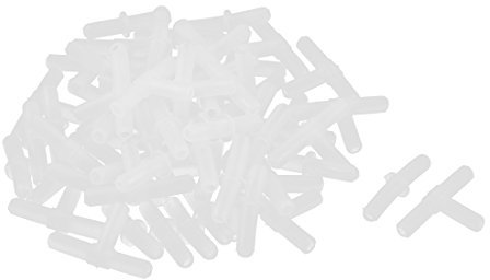 sourcing map Plastic T Shape 3 Way Aquarium Hose Air Line Tubing Connectors 60pcs
