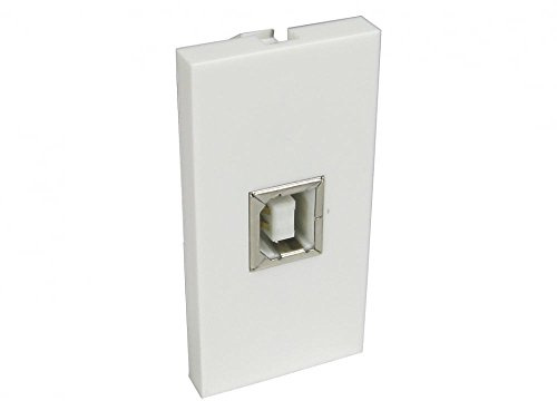 rhinocables Faceplate Frame, Blanking Plate (USB Printer Module with Cable)