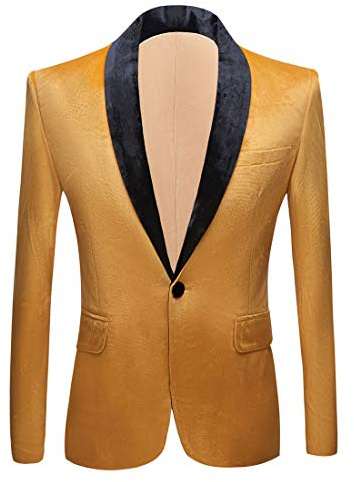 PYJTRL herrmode sammet kostym jacka smal passform blazers