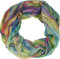 fashionchimp Loop Schlauchschal für Damen mit All-Over-Muster im Batik Style, Crash and Crinkle, Seide (Grün)