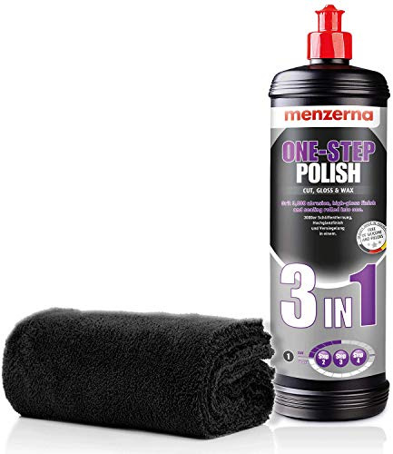 detailmate Menzerna Politur Set: Menzerna 3in1 MEDIUM CUT - 1L + Mikrofasertuch 550GSM, 40x40cm
