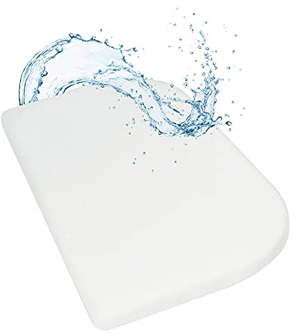 WhizProducts Wasserdichtes Spannbettlaken 89x50 cm kompatibel mit Babybay Maxi, Midi, Boxspring, Comfort und Comfort Plus - Spannbetttuch mit integriertem atmungsaktiven Matratzenschoner