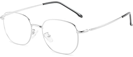 LIPIODOL Computerbrille Blaulichtfilter Brille Ohne Stärke Blue Light Glasses Metall Frame Runde Retro Brille Damen Herren Unisex