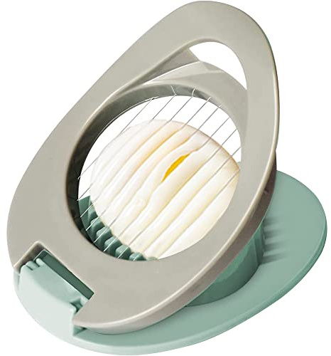 Starchef Stainless Steel Preserved Egg Ham Banana Cutter Slicer, Slice Boiled Eggs Preserved Eggs Hams Bananas Effectively（Light Green）