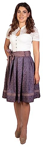 Trachtl Dirndl Rock Trachtenrock Oktoberfest RÖCKE Knielang (38 BLAU/ROSA)