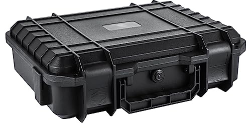 XJYMCOM Flight Case Hard Portable Camera Case 25 x 20 x 7.6cm (Small) | Portable protective storage case with foam lining, suitable for tools, drones, camera lenses, and accessories
