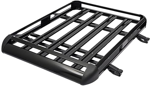 Universal Dachgepäckträge Auto Dachkorb Dachgepäckträge Aluminium Dachgepäckträger 127 * 97cm Reling Gepäckträger 68kg Last