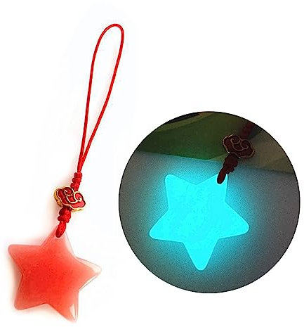 Maxtonser Handykette, leuchtet im Dunkeln, Sternanhänger, zum Aufhängen, schönes Handy-Armband, Taschendekoration, Schlüsselband, Schlüsselanhänger-Zubehör