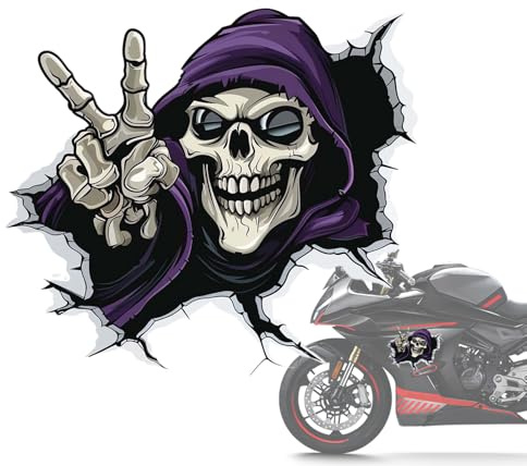 Autocollant Tête de Mort Décoration Halloween pour Voiture