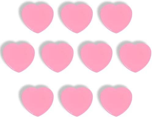 DUJEQM Magnete für Magnettafe, 10 Stück Kühlschrankmagnete, Starke Herz Magnete für Whiteboard, Kühlschrank Magnet, Klein Mini Magneten für Tafel Schule Magnetwand Pinnwand Dekorationsmagnet (Rosa)