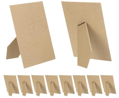 PATIKIL 10er-Pack Staffelei-Rücken für Bilderrahmen, 4 x 6 Zoll Ersatz-Bilderrahmen-Staffelei-Rücken DIY-Fototafel für Fotoframes Fliesen, Pappel