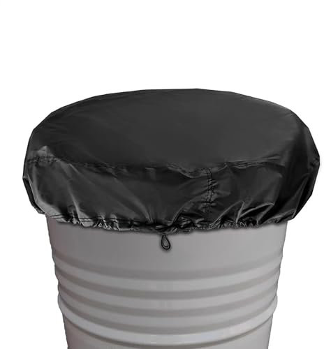 Coperchio per barile per pioggia, tamburo da 55 galloni, canna impermeabile, copertura protettiva per pioggia regolabile, coperchio estensibile regolabile, barile per la pioggia per casa, esterno,