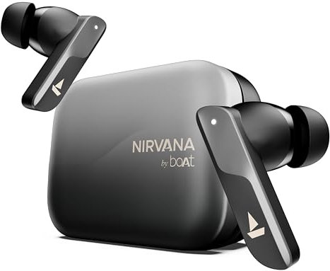 boAt Nirvana X TWS (2025),Knowles Dual Drivers,Hi-Res Audio LDAC,App Support,4Mic ENx,Dual Pair,Spatial Audio,Fast Charge, Bluetooth Earbuds, TWS Ear Buds Wireless Earphones with mic (Cosmic Onyx)