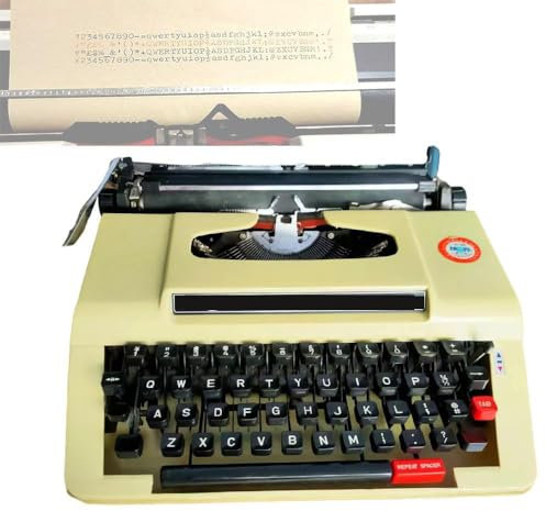 YSXXIAN Schreibmaschine im Retro-Stil, manuelle Schreibmaschine mit Etui | Rot, modern, traditionell – Geschenk für eine Literatursammlung | Vintage-Schreibmaschine für Schriftsteller und Sammler