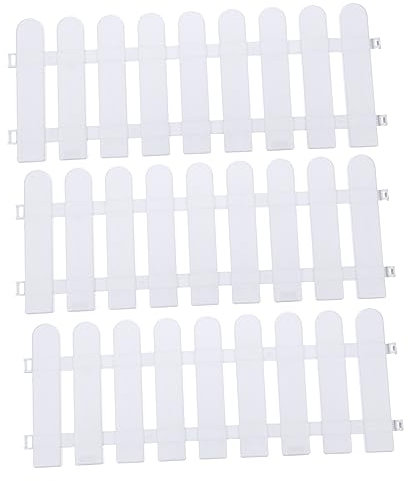 Garneck Staccionata Decorativa Da Giardino In Plastica Bianca - Recinzione Flessibile Per Aiuole E Prato - Set Di 5 Pezzi Dimensioni 19 6 X 19 6 Cm Ideale Per Delimitare Spazi Verdi E