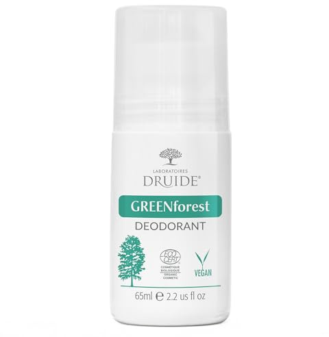 Green Forest Organic Deodorant Roll-On Deodorant for Men and Women Care Natural Protection & Aluminum Free Deodorant – 65 ml (2.2oz Size Forest Made in Canada by Druide