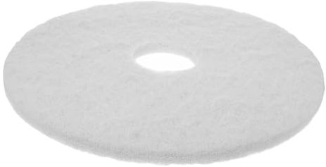 Vaguelly Tampon De Nettoyage De Sol 17 Pouces Blanc Pour Machine à Polir, Patin De Polissage Pour Parquet, Carrelage Et Marbre, Lingette De Rechange Pour Nettoyage Industriel Et Domestique