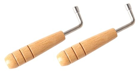 TOYANDONA 2 Stück Stimmwerkzeug für Lyra Harfe Holz und Edelstahl Leichtes Passend für Saiteninstrumente