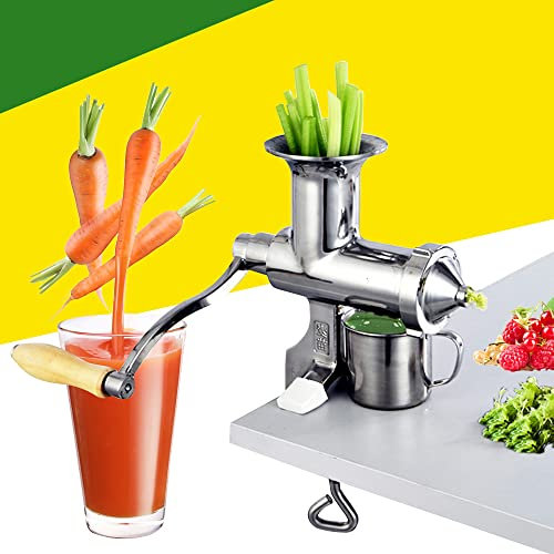 Exprimidor manual de acero inoxidable, exprimidor de zumo y bayas, exprimidor manual de frutas y verduras, exprimidor de hierba de trigo, exprimidor de limas, exprimidor de frutas y verduras