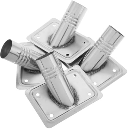 Broom Handle Connector 4pcs Silver Metal Floor Brush Parts | Broom Handle Parts, Broom Handle End, Broom Handle Grip, Cleaning Brush Handle, Broom Head Replacement