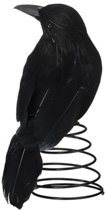 Generisch Halloween Krähe Baumspitze Mini – Realistische Raben Attrappe Christmas Tree Decorations, Gruselige Baumkrone für Halloween & Weihnachten, Party & Home Deko, Geschenk für Familie & Kollegen