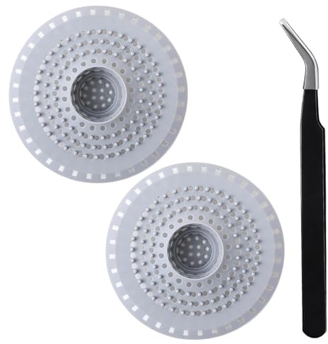 Abflusssieb Silikon 2 Stück Silikon Haarsieb Dusche mit Pinzette, Abflusssieb Dusche, Waschbecken Sieb für Badewanne, Waschbecken & Küche, Verstopfungsschutz gegen Haare & Gerüche