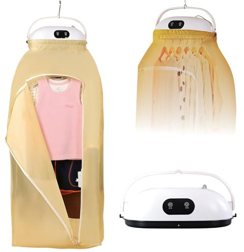 Plancha automática plegable con función de vapor, secadora portátil para apartamentos, secado rápido, sistema con vapor vertical, vaporizador de ropa para el hogar, viajes,blanca