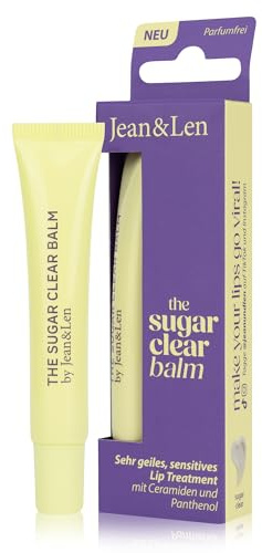 Jean & Len Lip Treatment Sugar Clear, sensitive Lippenpflege mit farblosem Gloss-Finish, pflegt mit Ceramiden & Panthenol, stärkt die Hautbarriere, vegane Lippenpflege, 10 ml