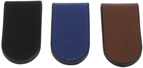 Ciieeo Clip para Billetes y Tarjetero Tipo Billetera de PU Cuero Sintético, Delgado y Resistente, 3 Piezas, Unisex, Organizador para Tarjetas y Dinero en Oficinas y Uso Diario, Colores