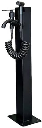 Columna de agua de acero inoxidable montada en el suelo con grifo y tubo de pulverización para uso decorativo en fuente