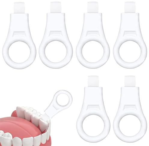 Smacchiatore per denti 6 pezzi Set di bastoncini lucidanti con gomme per pulizia dentale morbide e delicate - sbiancante delicato per la cura dello smalto, Strumento portatile per l'igiene orale