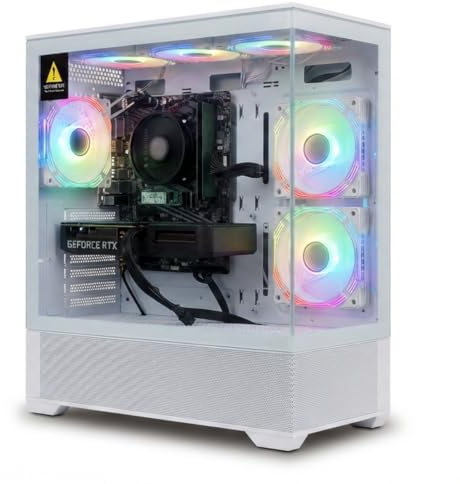 Revampix PC Gaming • AMD Ryzen 5 5500 6 Cores • Nvidia RTX 5060 8GB • 16GB RAM • 1TB SSD • Windows 11 Pro • Blanc