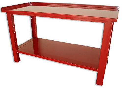 SOGI X3-10 Banco da lavoro SOGI 1,5 metri con piano in acciaio portata 1000 kg - rosso