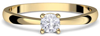 Verlobungsringe Gold 333 Gratis Luxusetui Goldring 333er Ring echt | von AMOONIC mit Zirkonia Stein Goldring Gelbgold wie Verlobungsring Diamant Ring Gold Solitär FF385GG333ZIFA