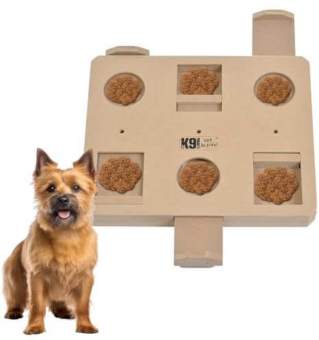 K9 Pursuits Poirot IQ Slow Feeder Dog Puzzle Game | Puzzle Slow Feeder, Treat Dispenser, Encourages Mental Stimulation, Recyclable Design, Suitable for Puppies and Dogs