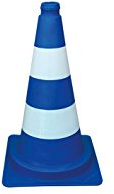 BAUZAUNWELT Leitkegel/Warnkegel/Pylone - Höhe: 320 mm - blau weiß - VPE: 25 Stück