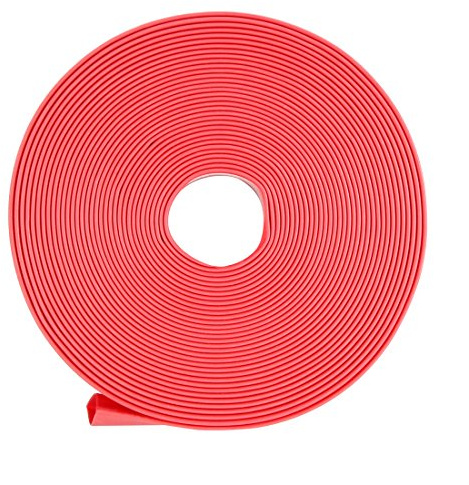 sourcing map Heat Shrink Tubing, 15mm Dia 25mm Flat Width 2:1 Heat Shrink Wrap Cable Sleeve Heatshrink Tube 5m Red