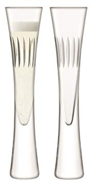 LSA Moya Cut Sektflöte 170ml - klar/geschliffen x 2