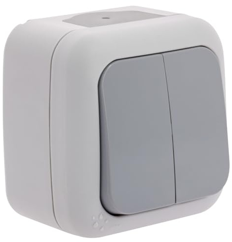 SIEMENS - Étanche Double Va et Vient Gris IP54 Garantie 2 Ans