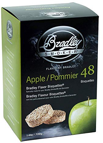 Bradley Smoker BTAP48 Apfel-/Pommierbisquetts, 48 Stück, Limited edition