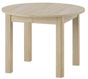 MPS Möbel praktisch Tisch INDUS 105x76x105 cm cm Esstisch mit ausziehbarer Tischplatte auf 240 cm ausziehbar Küchentisch Esszimmertisch Ausziehtisch (Sonoma Eiche)