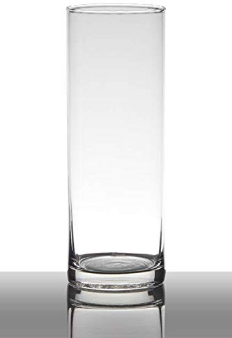 INNA-Glas Glasvase Sansa, Zylinder - Rund, klar, 24cm, Ø 9cm | Blumenvase - Glasvase