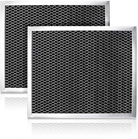 97007696 Range Hood Filter Charcoal Odour Filter for Range vent hood (8 3/4 X 10 1/2 X 3/8)-2 Pack by Cenipar